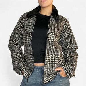 Vintage Talbot's Fur Collar Houndstooth Jacket